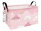 Storage Bins, Nursery Hamper Canvas Laundry Basket Foldable with Waterproof PE Coating Large Storage Baskets for Kids Boys and Girls, Office, Bedroom, Clothes,Toys(Rec-pink cloud )